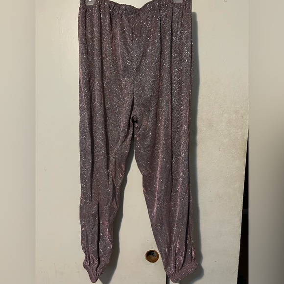 🚨50%off📦Plus Drawstring Waist Glitter Pants - Picture 2 of 3